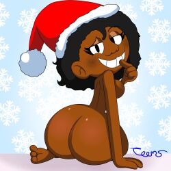 1girls ass big_ass big_butt black_hair bootytoon breasts bubble_ass bubble_butt busty christmas curvaceous curvy curvy_body curvy_female curvy_figure dark-skinned_female enormous_ass enormous_butt female female_focus female_only freckles from_behind gigantic_ass gigantic_butt huge_ass huge_butt huge_hips huge_thighs large_ass large_butt looking_at_viewer looking_back massive_ass massive_butt naked naked_female nude nude_female off_shoulder original original_character round_ass round_butt showing_ass simple_background smile thick_ass thick_butt thick_thighs thunder_thighs tori_tunies traced traced_art voluptuous wide_hips