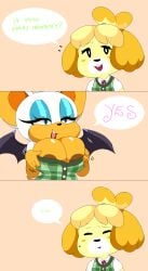 2d animal_crossing anthro areola_slip big_areola big_cleavage big_lips big_nipples breasts brown_lips brown_nipples cleavage cleavage_overflow crossover dark_lips dark_nipples dream-cassette erect_nipples hoshime huge_areola huge_breasts huge_nipples isabelle_(animal_crossing) mob_face mobian mobian_(species) mobian_bat nintendo nipple-slip nipple_bulge nipple_slip office_lady outfit_swap rouge_the_bat secretary secretary_outfit sega sonic_(series) sonic_adventure_2 sonic_the_hedgehog_(series) source_request taunting teasing year_request