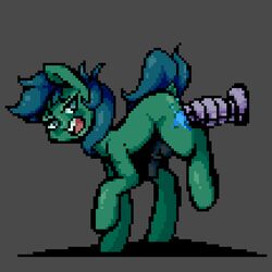 2018 anal animated equine friendship_is_magic gif hair loop male male_only mammal my_little_pony open_mouth penis pixel_art simple_background solo stockingshot56