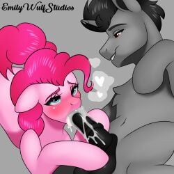 absurd_res bodily_fluids cum cum_in_mouth cum_inside duo emilywulfstudios equid equine female feral friendship_is_magic genital_fluids hasbro hi_res horn horse male male/female mammal my_little_pony mythological_creature mythological_equine mythology pinkie_pie_(mlp) pony spade_lovelight unicorn