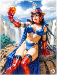 1girls ai_generated asian asian_female black_hair chichi chichi's_armor chichi's_helmet cleavage dragon_ball dragon_ball_(classic) dragon_ball_z female female_only kid_chichi legwear long_hair outfit petite realistic sexy_armpits thick_thighs yametastudio