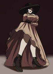 alcina_dimitrescu big_breasts boots dress drip_shoes funny goth goth_girl gothic hat legs meme milf resident_evil resident_evil_8:_village scary short_dress showing_off tagme taller_girl tinafate1 video_game video_games