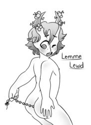 anal_beads chubby demon_boy demon_horns flowers_in_hair male_focus malesub masturbation monochrome ren trap