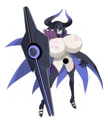 asagi_asagiri big_breasts bimbo breast_milk breasts censored_pussy completely_nude completely_nude_female demon_girl demon_horns disgaea disgaea_rpg giant_breasts gigantic_breasts huge_breasts hyper_breasts lactating lactation large_breasts massive_breasts milk nipples nippon_ichi_software oikawamarikawa overlord_asagi