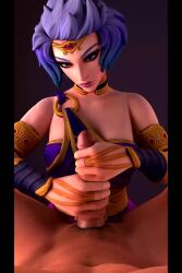 1boy 1girls 2:3 3d animated big_breasts discordia_(smite) european_mythology geckoscave goddess handjob hi-rez_studios light-skinned_female light-skinned_male light_skin male mythology no_sound pillarbox purple_hair roman_mythology short_hair shorter_than_30_seconds smite tagme vertical_video video