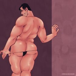 ass ass ass_focus butt_crack male male_only medic_(team_fortress_2) pinup solo stripping team_fortress_2 tf2 thong