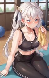 ai_generated gym gym_uniform jinhsi_(wuthering_waves) kawaii_waifus patreon preview white_hair wuthering_waves