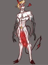 balls big_balls big_penis dad demon dilf father glowing_genitalia glowing_penis hazbin_hotel huge_cock lucifer_morningstar_(hazbin_hotel) male_focus male_only muscles muscular_male nude_male pecs penis pubes pubic_hair solo_male taller_male veiny_penis