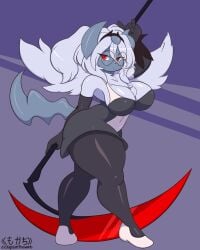 absol big_breasts breasts chapsan cleavage female furry huge_breasts pokemon pokemon_(species) thick_thighs wide_hips