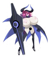 asagi_asagiri breasts censored_pussy completely_nude completely_nude_female cum cum_on_breasts demon_girl demon_horns disgaea disgaea_rpg giant_breasts huge_breasts lactating lactation large_breasts nippon_ichi_software oikawamarikawa overlord_asagi