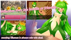 16:9 banner boy_rape breasts cowgirl_position female female_rapist femdom game_cg gold_eyes green_hair high_resolution male malesub monster_girl penis plant_girl pussy rape reverse_rape rocket_launcher rpg siluman straight straight_hair vaginal_penetration video_game weapon