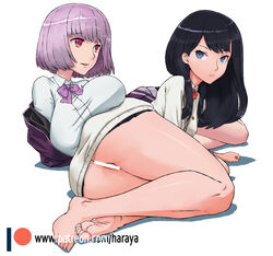 2018 bar_censor censored haraya multiple_girls no_panties pussy shinjou_akane ssss.gridman takarada_rikka upskirt