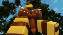 1boy 3d anthro ass ass_focus ass_up balls bee close-up dark-skinned_male penis remyrr34 roblox roblox_avatar robloxian self_upload solo_male tagme