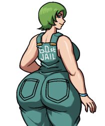 1girls big_ass breasts chubby fat_ass female foo_fighters green_hair jojo's_bizarre_adventure light-skinned_female light_skin royalmilk20 short_hair shounen_jump solo_female stone_ocean tagme thick_thighs