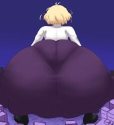 1girls arcueid_brunestud ass big_ass blonde_hair building city clothing dat_ass fat_ass female female_only giantess huge_ass hyper hyper_ass imstupid13 large_ass massive_ass melty_blood pantylines png red_arcueid skirt solo sweater thick_ass thick_thighs tsukihime type-moon vampire vampire_girl wide_hips