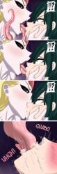 2girls black blonde_hair blush caught_off_guard confused confusion drooling extreme_french_kiss eye_contact eyes face_lick female forced_kiss french_kiss fubuki_(one-punch_man) green_eyes green_hair hand_on_face horny kaijin_hime_do-s kissing licking licking_face licking_lips lip long_nails long_tongue mouth_rape multiple_girls one-punch_man pink_eyes pointy_nose pointy_teeth rape revenge saliva scar sharp_nails sharp_teeth shocked slave surprised sweat sweatdrop sweating tears tongue torture yuri