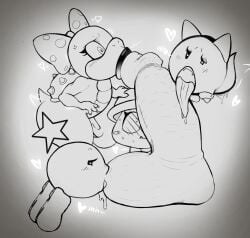 4girls annoyed bigeggguy boo_(mario) cock_worship disembodied_penis fellatio goomba goombella huge_cock lahla licking licking_penis lipstick long_tongue mario_(series) paper_mario penis_awe starlow sucking tongue tongue_out waddling_head wendy_o._koopa