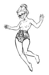 breasts diaper female nipples unknown_artist