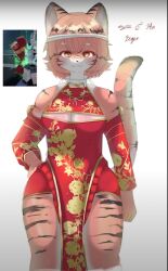 1girls a_universal_time artist_request breast_cutout breasts chinese_clothes clothed humanoid lowres orange_fur red_clothing reference_image roblox roblox_game short_hair small_breasts source_request tagme tail thick_thighs thighs tiger tiger_girl