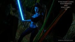 3d 3d_(artwork) aayla_secura big_ass big_breasts big_butt blender blender_(software) blender_cycles breasts breasts clothed patreon patreon_username self_upload solo solo_female star_wars typiconart walking