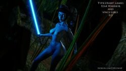 3d 3d_(artwork) aayla_secura big_ass big_breasts big_butt blender blender_(software) blender_cycles breasts naked naked_female patreon patreon_username self_upload solo solo_female star_wars typiconart walking