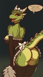 1girls anthro argonian ass big_ass big_butt breasts elder_scrolls english_text female female_only from_behind horny imminent_anal imminent_penetration imminent_sex large_breasts lifts-her-tail lizard_girl lizard_humanoid lizard_tail lusty_argonian_maid lw_88 maid maid_apron maid_outfit maid_uniform male_pov microsoft no_panties pov red_pupils scalie scalie_female scalie_humanoid seductive seductive_look sideboob skyrim smile solo solo_female speech_bubble talking text thighs yellow_eyes