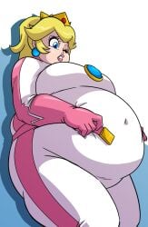 2d axel-rosered belly belly_bulge belly_expansion belly_inflation belly_overhang blonde blonde_female blonde_hair blonde_hair_female breathing breathing_heavily chubby chubby_belly chubby_female earrings fat fat_ass fat_belly fat_butt fat_woman forced_feeding gloves horny horny_female huge_belly huge_breast huge_breasts huge_bulge mario_(series) nintendo obese obese_female overeating overweight overweight_female pregnancy pregnant pregnant_belly pregnant_female princess_peach race skinsuit struggling super_mario_bros. super_princess_peach tight_clothes tight_clothing tight_fit tight_pants
