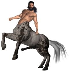 beard centaur dpak0n-cah erection horsecock male male_only muscles penis renderotica solo taur