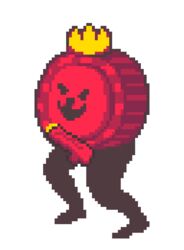 animate_inanimate big_penis checker crown dark-skinned_male dark_skin darkner deltarune eyebrows eyes k.round legs male male_only monster naked no_arms not_safe_for_reality penis rape_face red_body red_face red_penis royalty undertale what yellow_glans