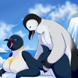 1:1 2010s 2018 all_fours ambiguous_penetration anthro anthro_on_anthro anthrofied ass avian beak bedroom_eyes big_breasts big_butt bird breasts brown_eyes closed_eyes doggy_style duo emperor_penguin eyelashes featureless_breasts female from_behind_position gloria_(happy_feet) half-closed_eyes happy happy_feet hi_res huge_breasts lonbluewolf male mumble non-mammal_breasts open_mouth penetration penguin seductive sex smile straight thick_thighs voluptuous wide_hips