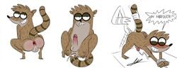 anal anal_masturbation anal_sex anthro anus autopenetration avian balls bird cartoon_network gaping gaping_anus male male_only mammal masturbation mordecai_(regular_show) penetration penis procyonid raccoon raymondfoxxx regular_show rigby_(regular_show) tail_masturbation yaoi