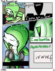 1girls 2018 3_fingers alexia_(dotto) alternate_eye_color anthro big_breasts bra breasts cleavage closed_eyes clothed clothing comic computer dialogue dittodotto english_text eyelashes female female_only gardevoir green_eyes green_hair green_pussy green_skin hair hi_res humanoid navel nintendo open_mouth original_character pokémon_(species) pokemon pokemon_(species) pokemon_rse pussy shirt short_hair simple_background sitting sketch smile solo table text underwear url video_games watermark white_border