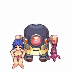 big_breasts blue_hair gif loop machine machine_bondage machine_sex metal_tentacles mikituu mo2 original penetration pixel_animation pixel_art restrained robot robotic_arm short_playtime suction_cup thick_thighs ugoira white_background
