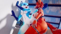 3d_(artwork) absurd_res animatronic anthro big_breasts breasts butt canid canine digital_media_(artwork) duo erection eye_patch eyewear female female_penetrated five_nights_at_freddy's fox foxy_(fnaf) fur futanari genitals hair hi_res intersex knot knotted_penis machine mammal moan nipples nude open_mouth outside penetration penile penile_penetration penis penis_in_vagina robot roo_fox roothefox scottgames sex vaginal vaginal_penetration vulva wall_(structure) widescreen