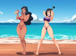 2girls big_ass big_breasts breasts curvaceous curvy curvy_figure danny_phantom digital_media_(artwork) female female_only goth goth_girl hips hourglass_figure huge_ass huge_breasts killer_lotion large_ass large_breasts legs light-skinned_female light_skin mature mature_female nickelodeon omiiverse paulina_sanchez sam_manson slim_waist tan-skinned_female tan_body tan_skin thick thick_hips thick_legs thick_thighs thighs voluptuous waist wide_hips