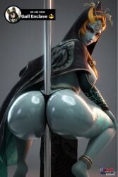 1girl ai_generated ass ass_focus black_thong butt butt_focus female female_only hyrule_warriors hyrule_warriors_definitive_edition midna nintendo oiled_ass oiled_butt oiled_skin orange_hair orange_hair_female perfect_ass the_legend_of_zelda the_legend_of_zelda:_twilight_princess thick_ass thong twili_midna video_game_character video_game_franchise yallahs80