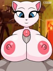 animated beat_banger bouncing_breasts breast_play breasts bunfan_games domestic_cat duo felid feline felis female furry genitals hi_res male male/female mammal nipples penis sex talking_angela talking_tom talking_tom_and_friends titfuck