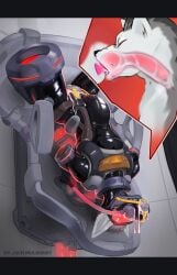 abdominal_bulge amputation amputee animal_genitalia animal_penis anthro armless auto_cum_inflation autofellatio balls bdsm belt bodily_fluids bondage bondage_gear bound canid canine canine_genitalia canine_penis canis chastity_device clothing collar cum cum_in_mouth cum_inflated_belly cum_inflation cum_inside cum_on_face decro_(twistedsnakes) deep_throat disability drone dronification forced fur gag gag_mask gagged genital_fluids genitals grey_body grey_fur hi_res humiliation inflation jack_mulroney jacket knot knotted_penis latex latex_clothing latex_skinsuit latex_transformation letterbox living_battery locked male mammal mask masturbation metal_collar neck_tuft oral oral_masturbation oral_penetration penetration penile penile_masturbation penis permanent portal portal_chastity portal_ring quadruple_amputee restrained science_fiction sensory_deprivation skinsuit slave solo tight_clothing topwear transformation tube tube_gag tuft upside_down victim wearing_mask white_body white_fur wolf
