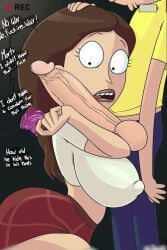1boy 1girls 2d adult_swim big_breasts big_penis blowjob bottomless bottomless_male breasts brown_hair cock_awe cock_worship comic english_text erection fellatio female forearm_cock huge_breasts huge_cock human human_female human_male human_on_human human_only large_breasts large_penis light-skinned_female light-skinned_male light_skin long_hair longer_than_30_seconds madmark male male/female mammal measuring_penetration_depth morty_smith no_pants penis penis_awe penis_worship recording rick_and_morty secret_comics sex short_video shorter_than_one_minute slideshow small_but_hung spakka5 straight straight_sex surprised surprised_expression tagme teenage_female teenage_girl teenage_male teenager testicles tricia_lange vertical_video video voice_acted young young_female young_male