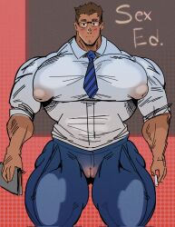 bara big_nipples cuntboy cuntboy_only glasses moobs solo_cuntboy teacher