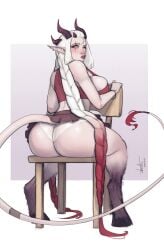 big_ass big_breasts devil_hs hooves original_character rakka_(sindlad) satyr satyr_(warcraft)