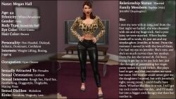 3d abs big_boobs big_breasts big_shoulders big_tits brown_hair brown_hair_female brown_hair_futa character_sheet english english_text futa futa_only futanari high_heel_sandals high_heels high_resolution leather_pants leopard_print mature mature_female mature_futa mature_woman milf milf_body milf_futa original_character original_characters sexy sexy_body sim_doe sims sims4 sims_4 six_pack tanned tanned_body tanned_female tanned_futa tanned_skin text the_sims the_sims_4