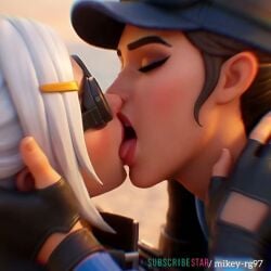 2girls ai_generated animated beach clothed_sex cloud_striker_(fortnite) dizzie_(fortnite) edited epic_games fortnite girls_only google_gemini grok grok_imagine kissing mikey-rg97 passionate_kiss sound tagme video yuri