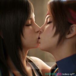 2girls ai_generated animated clothed_sex edited final_fantasy_vii_remake girls_only google_gemini grok grok_imagine jessie_rasberry kissing mikey-rg97 on_bed passionate_kiss realistic sound square_enix tagme tifa_lockhart video yuri