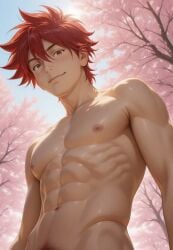 ahe_gao ai_generated anal animated ass_focus comfyui cum_drip drooling from_behind gay intense_sex male male/male muscular muscular_male oiled reki_kyan shiny_skin sk8_the_infinity stable_diffusion sweat tagme tongue_out video