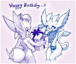 birthday duo female female/female female_only gift gift_box hi_res microsoft ori_(series) safi_(holocesaphira) swing_(tuya) tuya xbox_game_studios