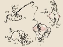 absurd_res ambiguous_gender anthro anus big_butt blush butt carrot clothing digital_media_(artwork) duo fish_hook fishing fishing_rod food gaping gaping_anus glop_(zomerous) hi_res hoodie hook huge_butt huge_thighs humor lagomorph leporid male mammal murid murine plant rabbit rat rodent sketch_page sleeping sound_effects thick_thighs topwear vegetable vowelless vowelless_sound_effect zomerous_(artist) zzz