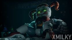 1girls 2026 3d animatronic ass baby_(fnafsl) background big_breasts breasts canon_appearance circus_baby circus_baby_(fnaf) circus_baby_(original) eyes female female_only five_nights_at_freddy's five_nights_at_freddy's:_sister_location green_eyes hair looking_at_viewer nipples orange_hair pussy robot robot_girl sister_location sitting solo solo_female thick_thighs vagina white_body white_skin x3milky