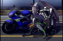 anal anthro biker clothing dragon eglan gear grael-dragon leather male motogen motorcycle suit vehicle yaoi zeta-la-angie