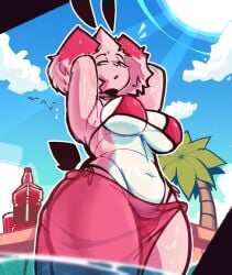1girls 2026 bikini bikini_bottom bikini_top breasts crumbleferret ditchu_(oc) fanart fanart_from_twitter female female_only oc original_character thighs
